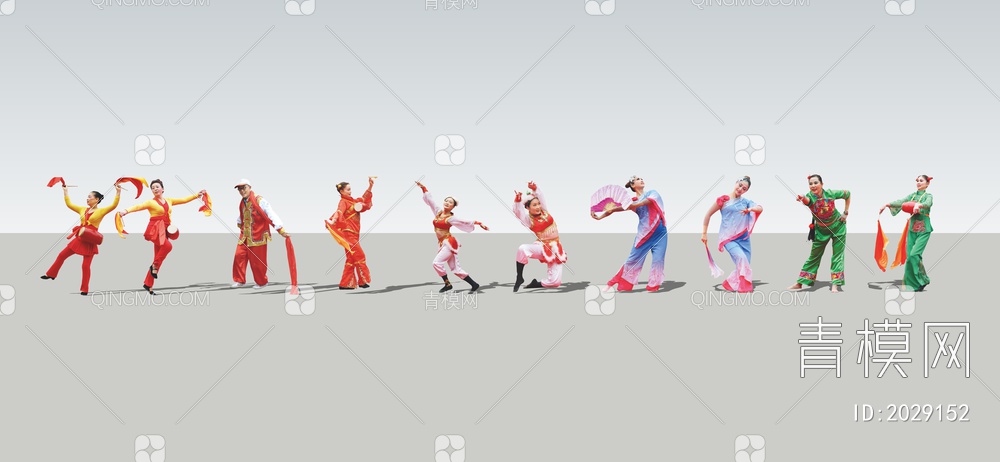 2D跳民族舞美女组合