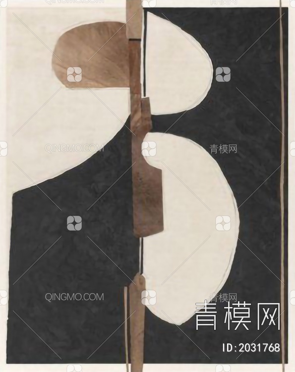 现代黑白抽象画