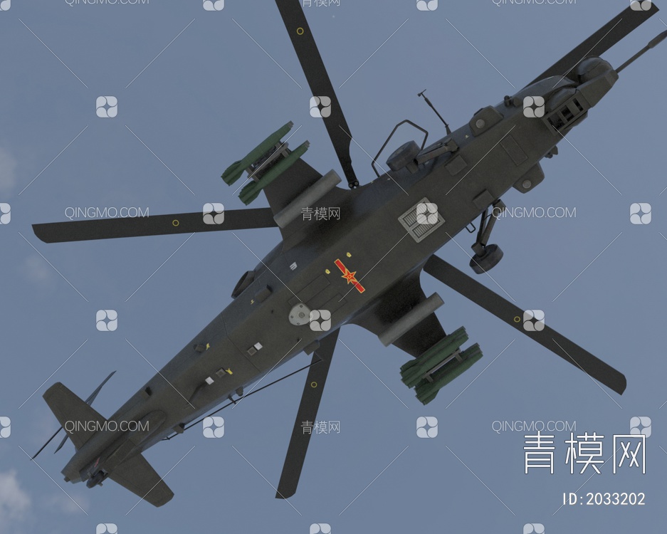 中国人民解放军武直10霹雳火新一代专业武装直升机