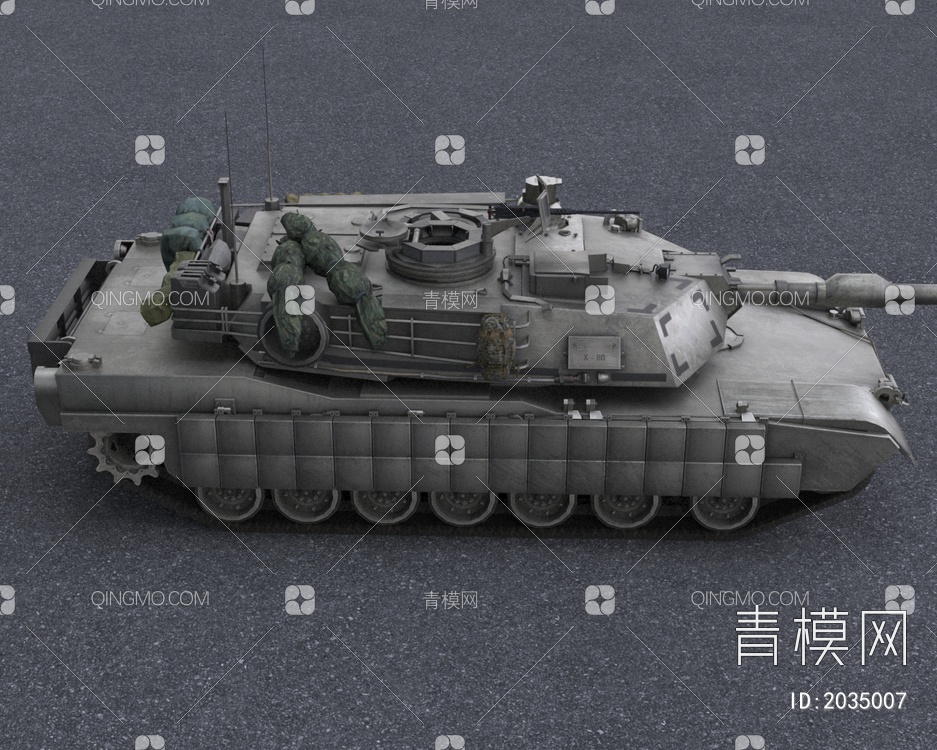 M1艾布拉姆斯主战坦克带内饰驾驶舱装填室