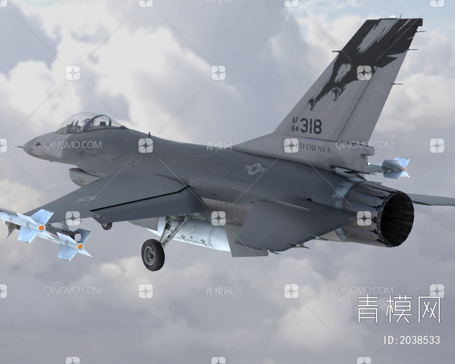 F16战斗机喷气式多用途战斗机战隼带驾驶室控制台