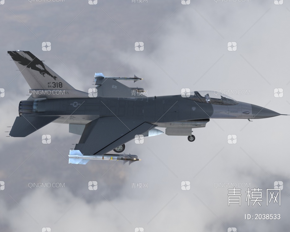 F16战斗机喷气式多用途战斗机战隼带驾驶室控制台