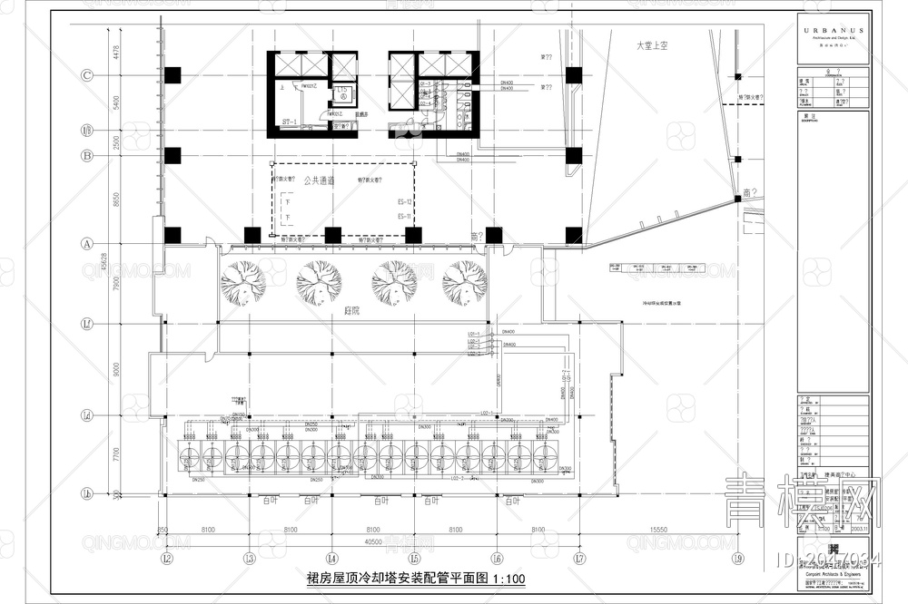 冷却塔平面布置总设计图