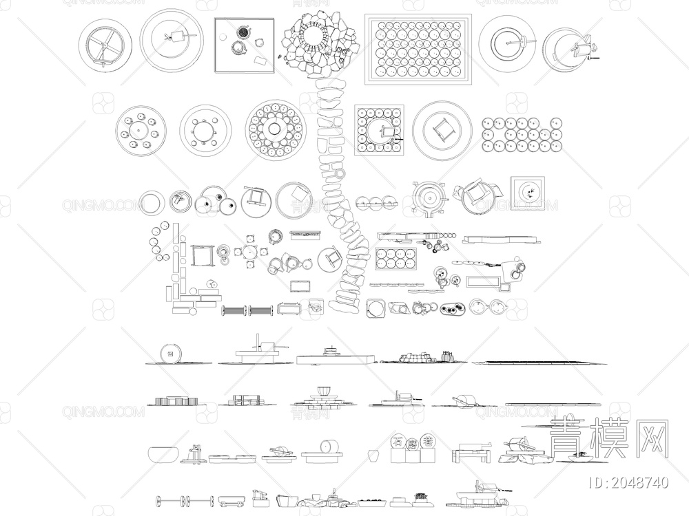 2024全新农耕文化景观雕塑小品CAD