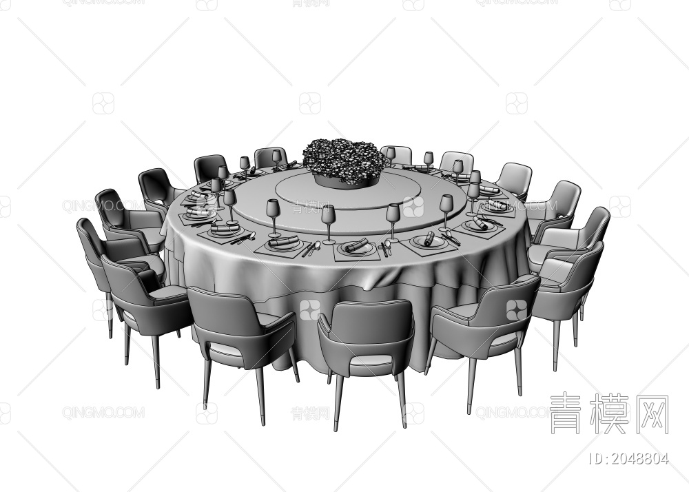 包间餐桌 圆桌  餐桌椅组合