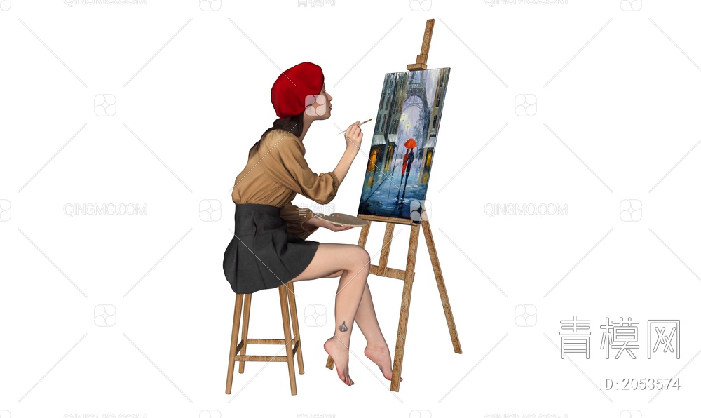 绘画中的女人