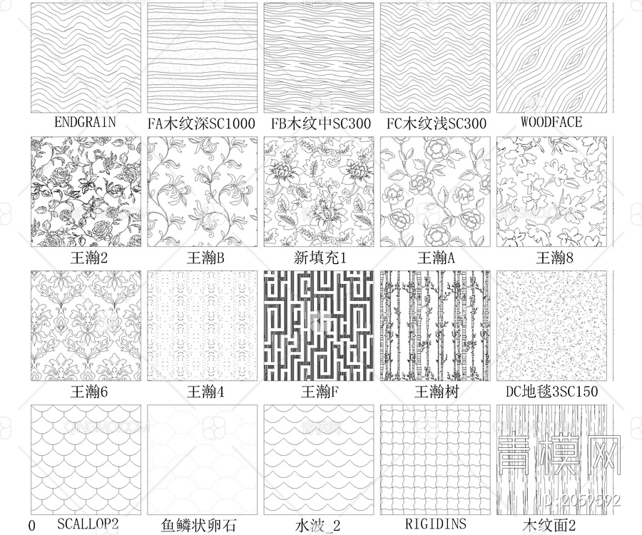 1400个精品填充图案