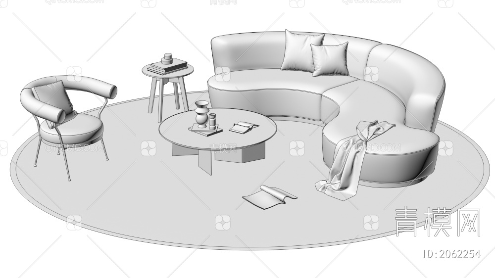 家具 沙发茶几组合 单人沙发 双人沙发 多人沙发 圆形沙发