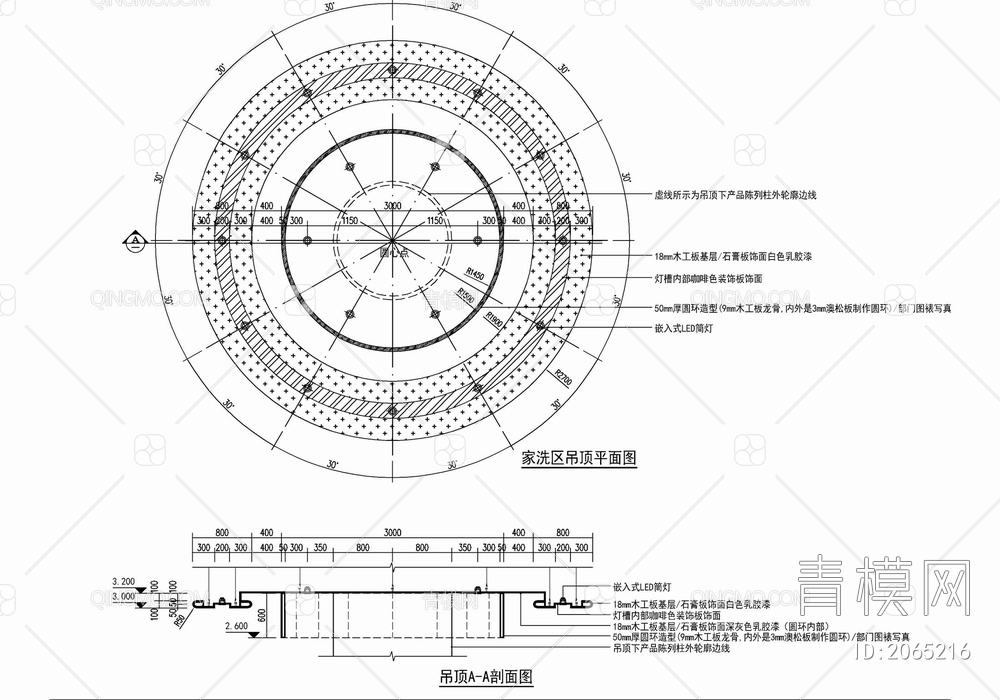 超市各类造型吊顶施工详图  异形吊顶 圆形吊顶 弧形吊顶 轨道射灯 穿孔板吊顶 方通吊顶