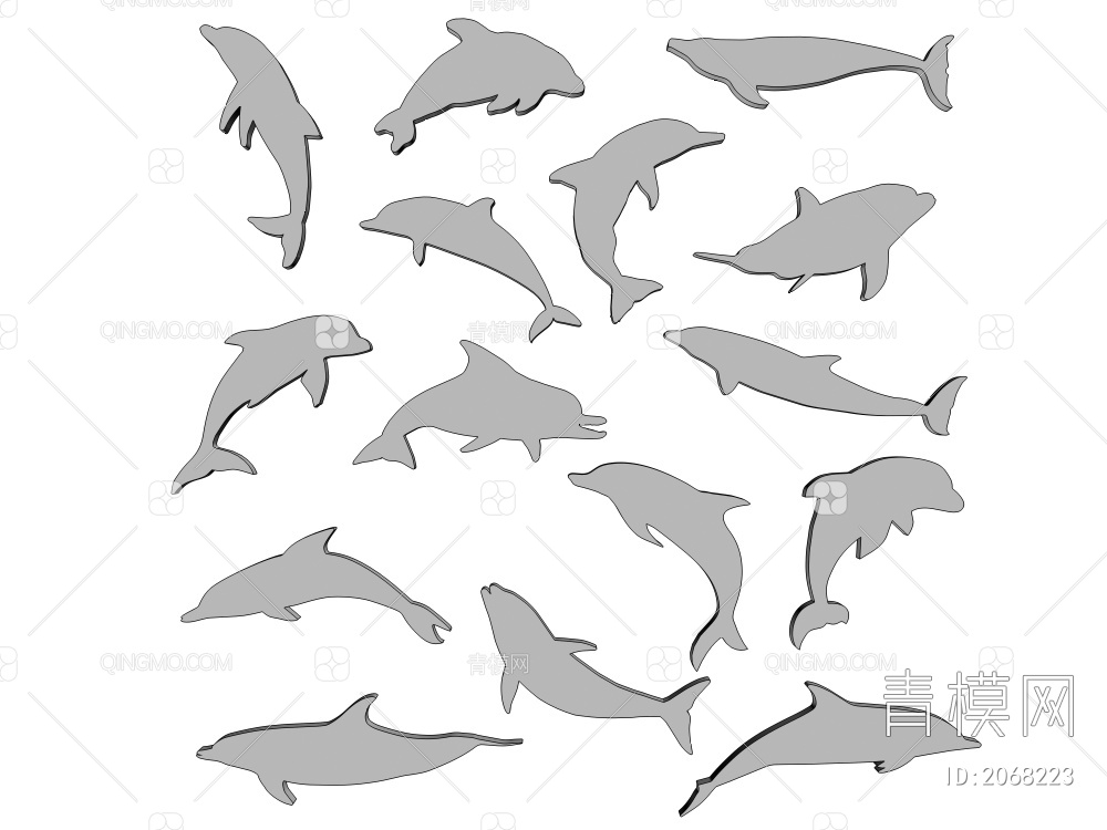 海豚墙饰