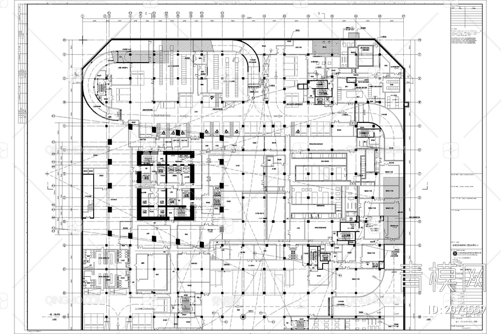 商业办公综合体建筑弱电智能化视频监控报警能耗计量系统CAD图纸