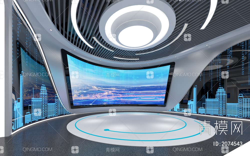 智慧城市展厅 LED拼接大屏 互动触摸屏 三联屏 医疗设备