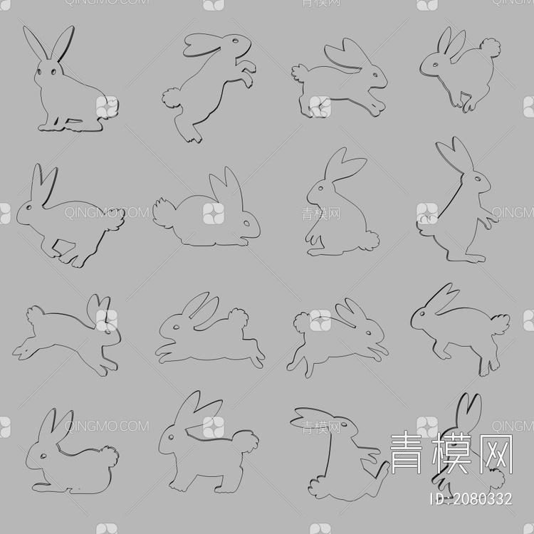 兔子 墙饰