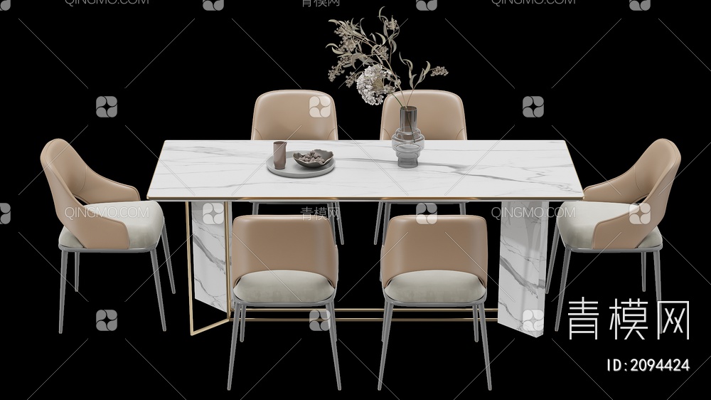 家具 餐桌餐椅摆件组合