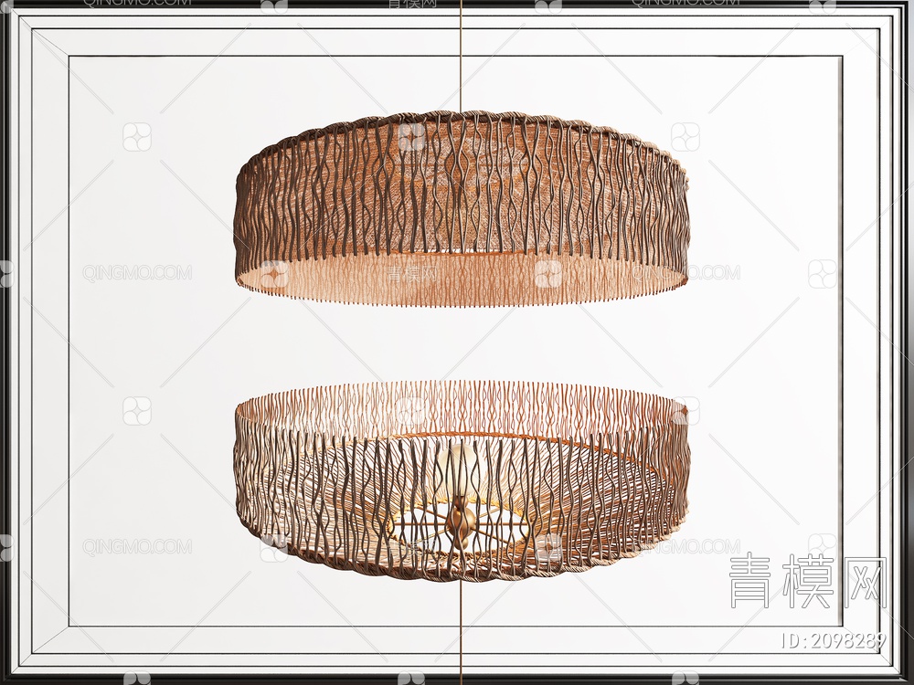 圆形编织吊灯