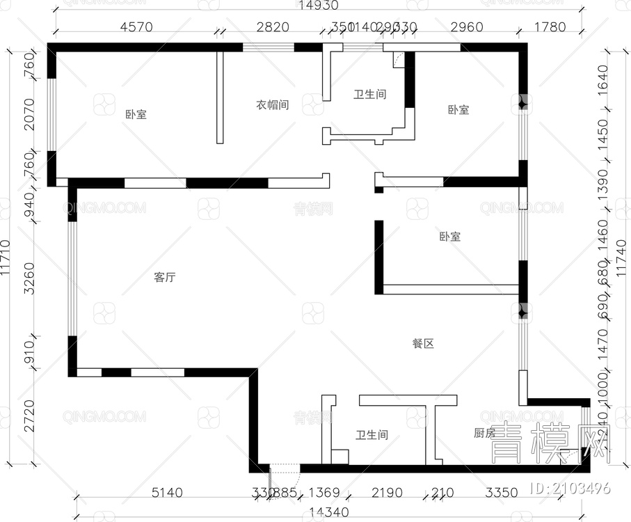 2024年138㎡平层户型优化全国通用三改四创新突破