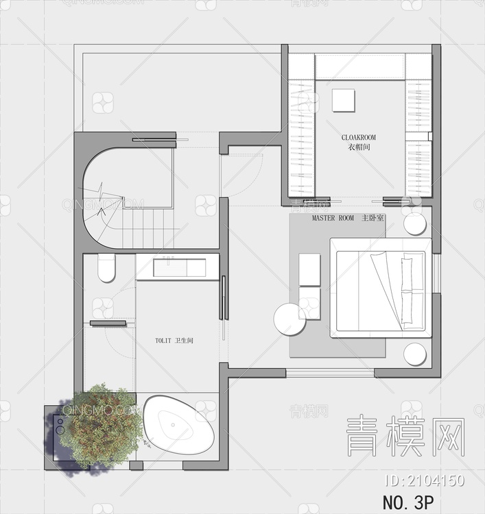 267㎡三层叠墅豪宅户型改造优化户型平面图