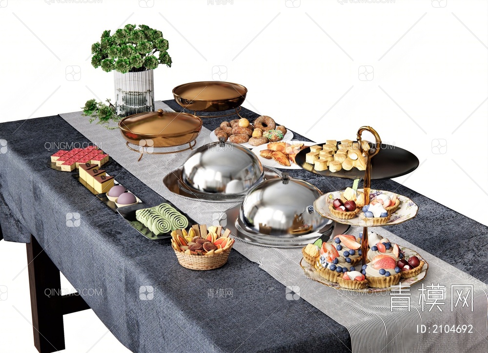 食物饮料 面包蛋糕 植物花瓶摆件 餐桌餐布 水果餐具