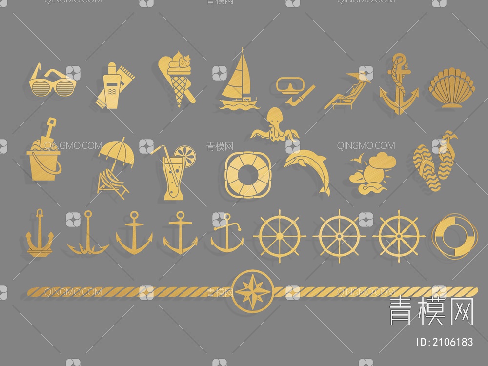 航海图标 墙饰