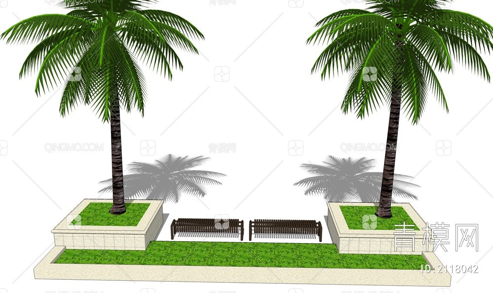 椰树方形树池