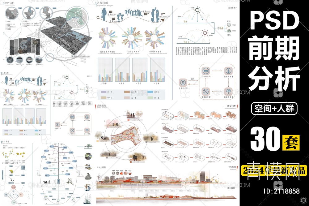 PSD免抠30套前期分析图合集