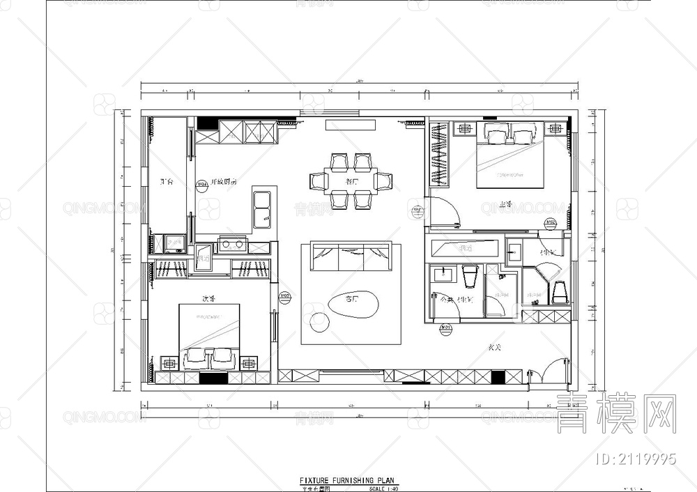 110m²公寓施工图