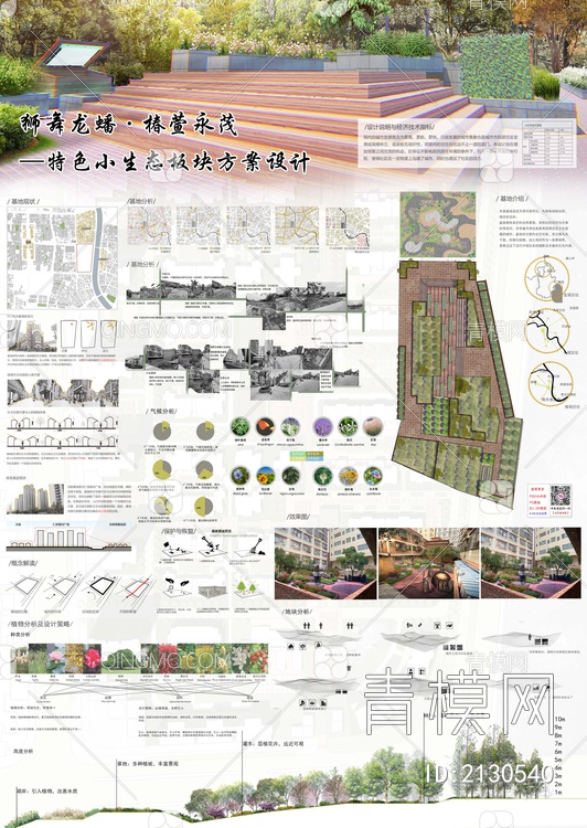 PSD免抠城市公园景观规划设计展板