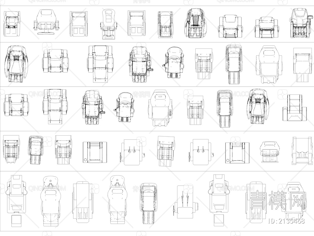 2024年最新按摩椅按摩沙发沙发椅CAD图库