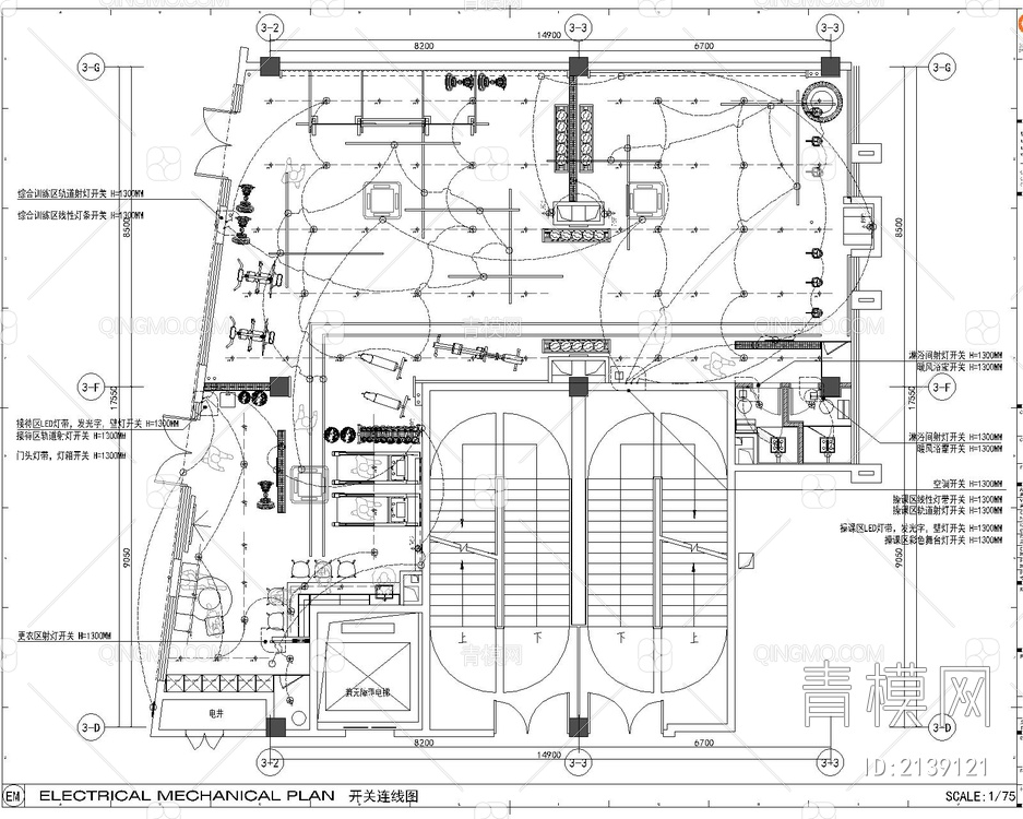 健身房CAD+效果科+SU+PPT方案