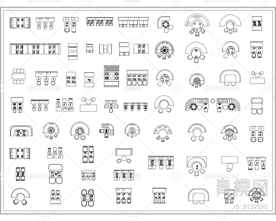 户外家具小品CAD图库