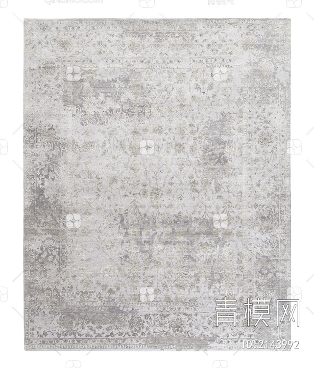 灰色印花地毯