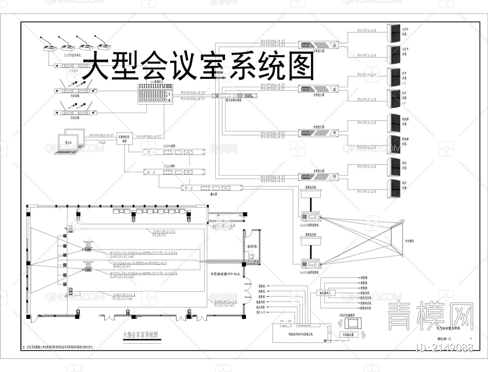 机房工程系统图常用弱电CAD