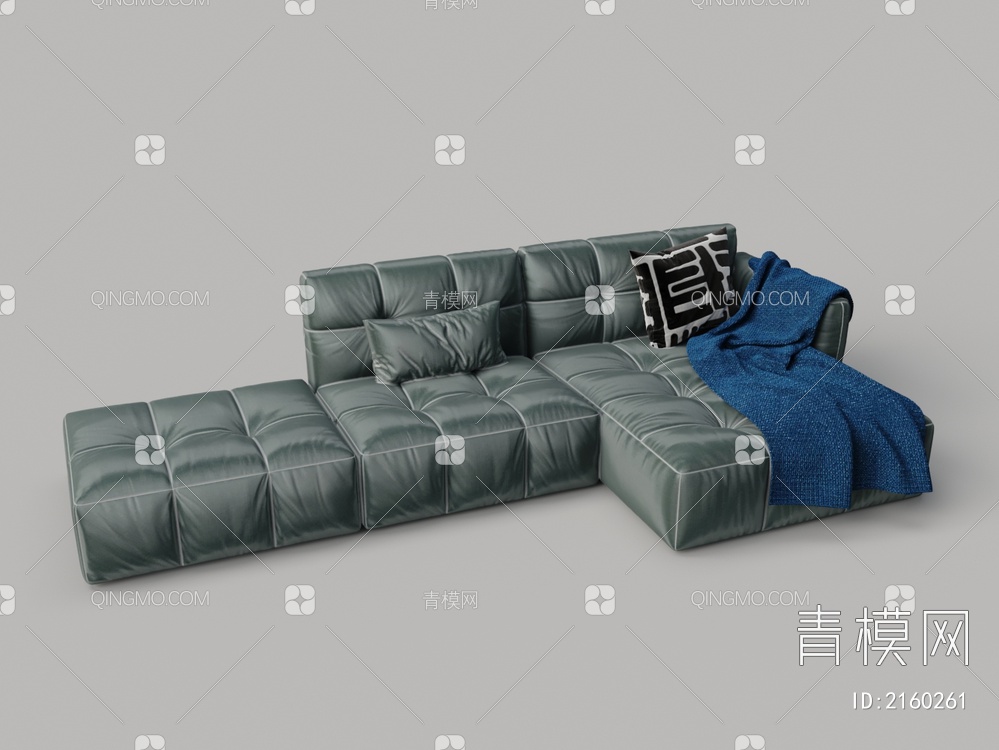 布艺科技布涤纶布软包多人L型沙发