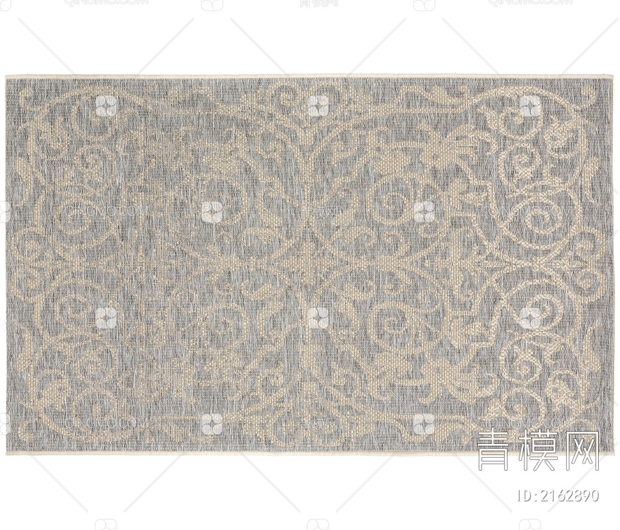 灰色印花地毯