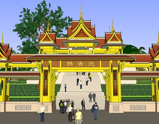 寺庙建筑景观规划
