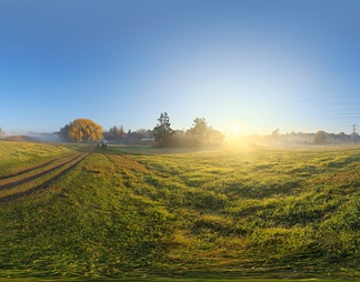 乡野清晨全景HDR