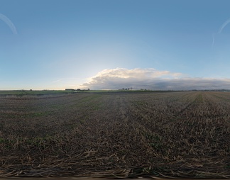 HDR草原蓝天全景