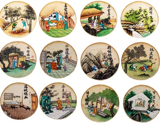 美丽乡村簸箕画
