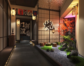 烧烤店过廊
