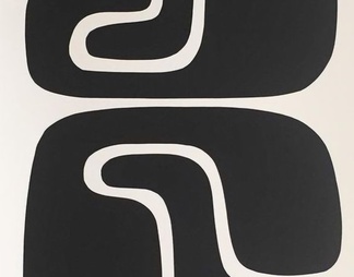 现代黑白抽象画