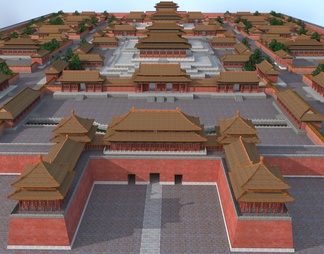 北京故宫中国传统古建筑皇宫