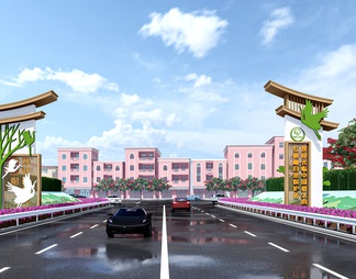 高速路口景观