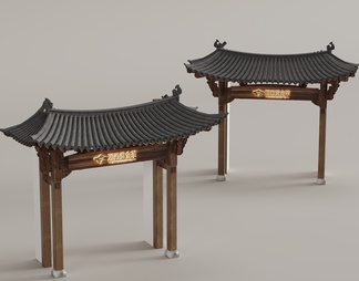 牌坊 门头 牌匾