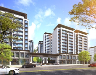 新亚洲 住宅 沿街商业 大门 入口