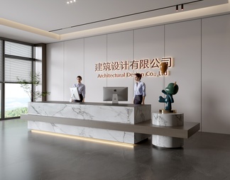 公司前台 背景墙 接待区 吧台  接待台 服务台 大厅  大堂