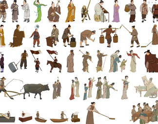 古风人物 古代人物图 古风人物素材