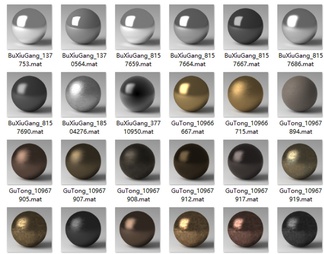  材质库新_金属 V-Ray Material Library
