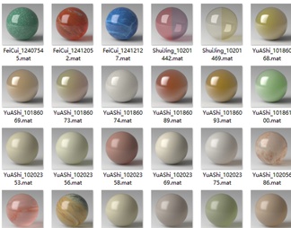  材质库新_宝石 V-Ray Material Library