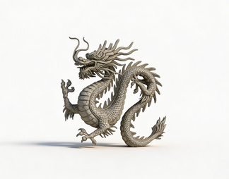 传统龙形雕塑