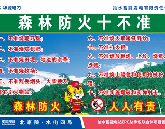 森林防火宣传画展板海报